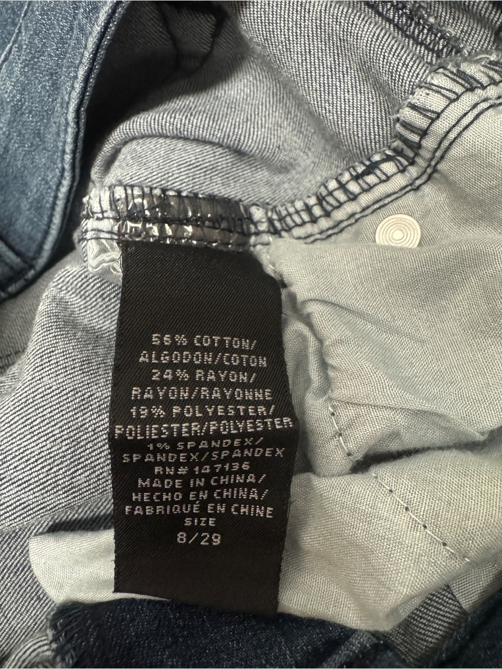 1822 Dark Blue Women's Flared Jeans - Picture 4 of 4